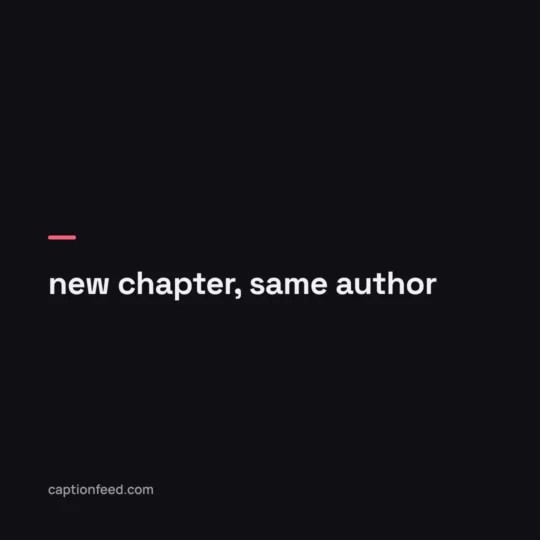 Instagram Captions For January card: new chapter, same author