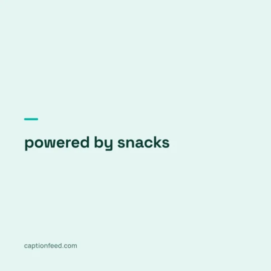 Short Captions For Instagram card: powered by snacks